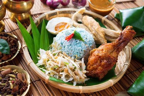 Nasi kerabu or nasi ulam stock photo. Image of blue, culture - 31735234