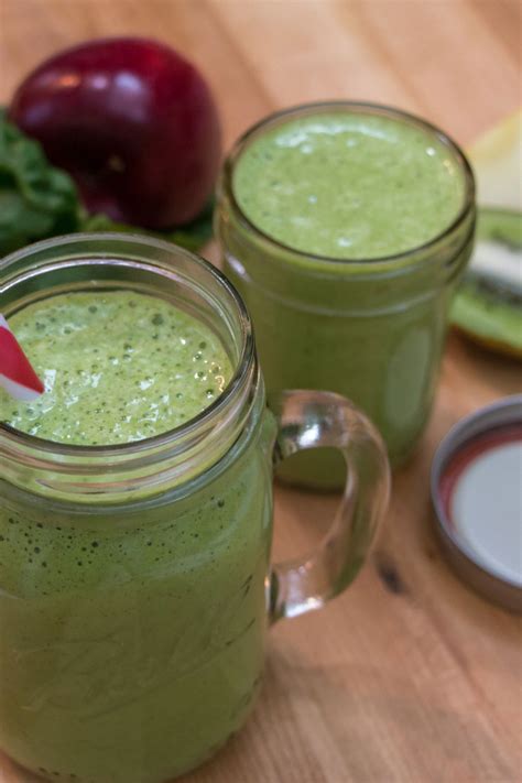 Apple Kiwi Green Energy Smoothie Recipe The Protein Chef