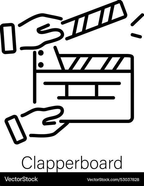 Clapperboard Royalty Free Vector Image VectorStock