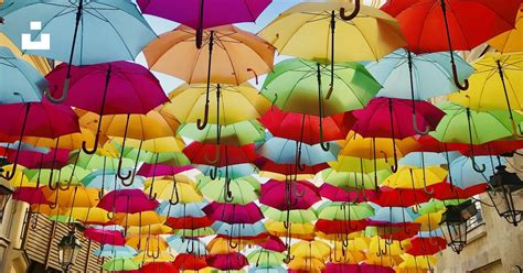 White red and blue umbrella lot photo – Free Multicolor Image on Unsplash