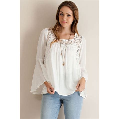 Entro Ikat Lace Peasant Top Online Clothing Boutiques Lace Peasant