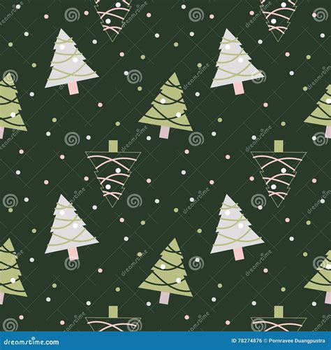 Christmas Seamless Pattern Green2 Stock Vector Illustration Of Celebration Seamless 78274876