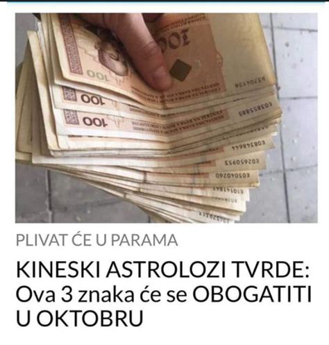 Kineski Astrolozi Tvrde Ova Znaka E Se Obogatiti U Oktobru Ukusno