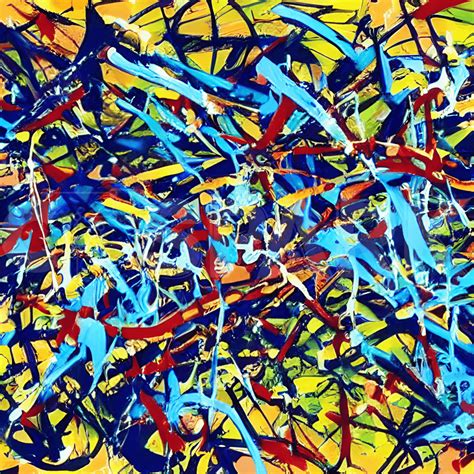 Jackson Pollock Style Abstract Painting Creative Fabrica