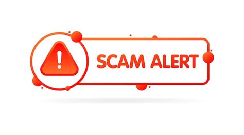 Premium Vector Scam Alert Sign Flat Red Warning Triangle Scam Alert