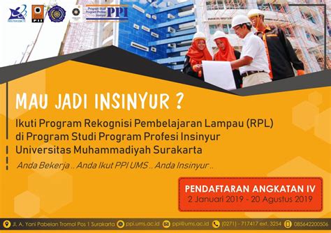 Penerimaan Mahasiswa Baru Tahun 2019 Program Profesi Insinyur