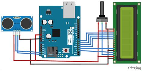 Distance Measurement By Ultrasonic Sensor Circuit Diagram - Circuit Diagram