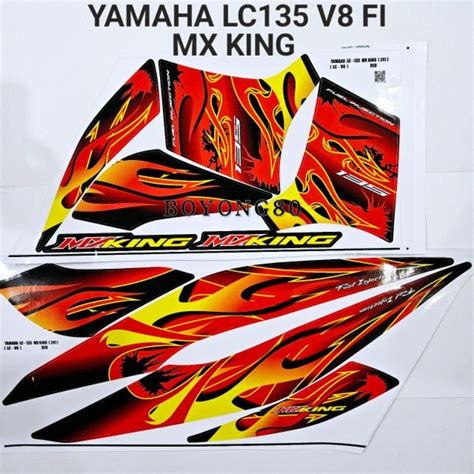 YAMAHA LC135 V8 FI MX KING CUSTOM DESIGN BODY STICKER READY STOCK