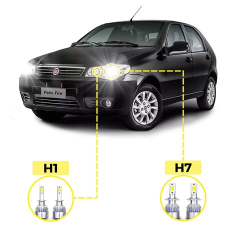 Kit Ultra LED Fiat Palio G3 Fire 2004 14 20000 Lúmens 6500K Shopee Brasil