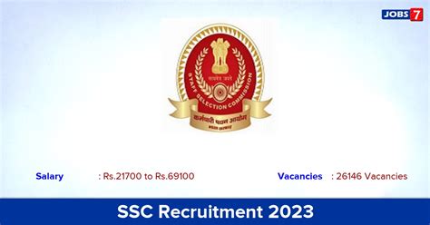 SSC Recruitment 2023 Apply Online For 26146 Constable Vacancies