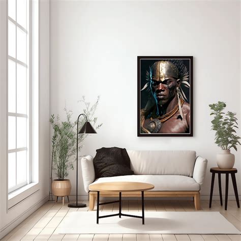 Ogun The Orisha Of Iron Art Print African Art Yoruba Religion Warrior