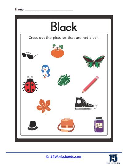 Black Worksheets - 15 Worksheets.com