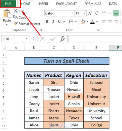 How To Turn On Spell Check In Excel 3 Ways Exceldemy