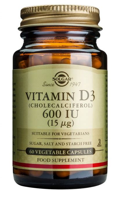 Vitamin D3 600 IU Veg Caps 60s