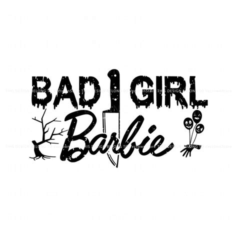 Vintage Halloween Bad Girl Barbie Svg Graphic Design File