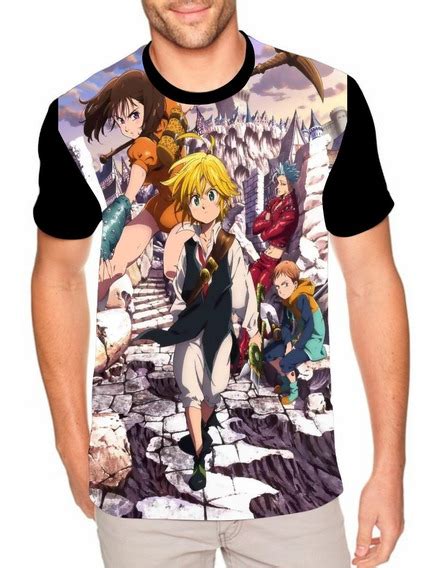 Camiseta Camisa Nanatsu No Taizai Sete Pecados Capitais D Original