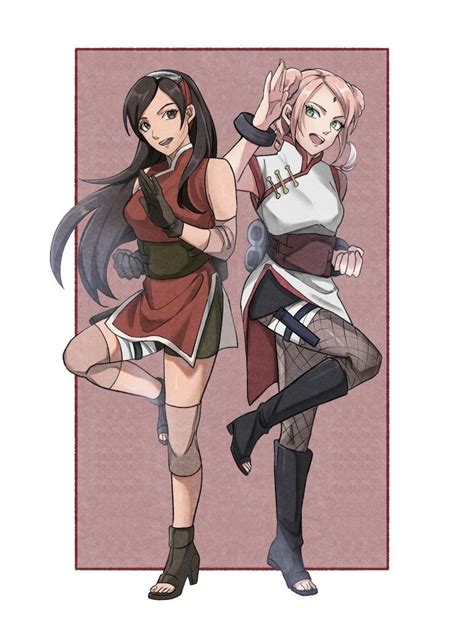 Tenten X Sakura Kunoichis Art By Sayaendou0426 Twitter SUPPORT THE