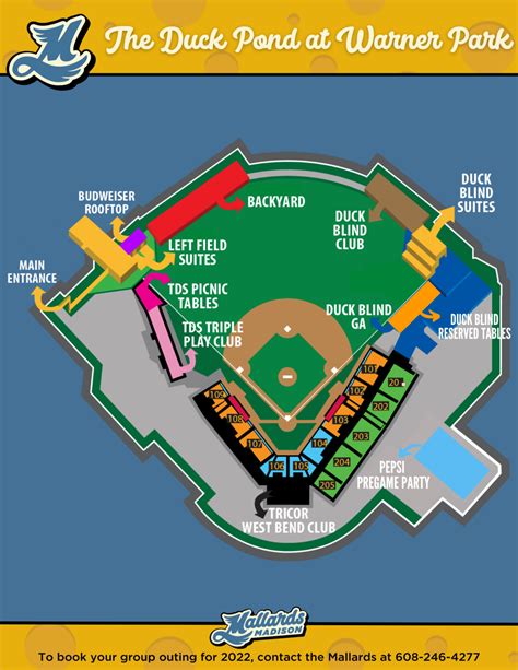 Stadium Map - Madison Mallards : Madison Mallards