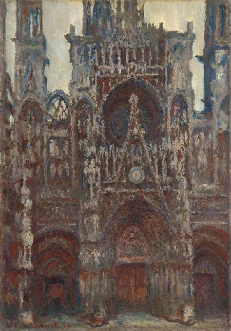 Claude Monet Reproduction Rouen Cathedral The Portal Harmony In Brown