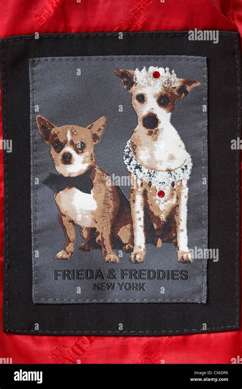 Frieda & Freddies New York label in coat Stock Photo - Alamy