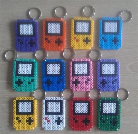 Hamma Bead Keyrings Art Perle Schémas De Bijoux En Perles Perles