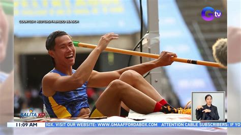 Ej Obiena Wagi Ng Gold Sa Istaf Berlin Outdoor Pole Sa Germany Bk