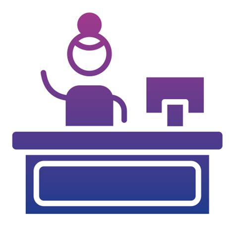 front desk  professions  jobs icons