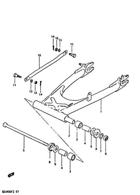 Rear Swinging Arm For 1982 Suzuki GSX400 Sales Region 11566428 723743