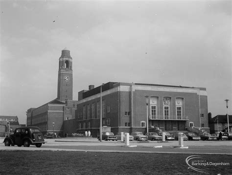 Barking Assembly Hall With Town Hall And Clocktower In Background