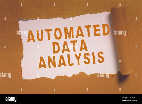 Writing Displaying Text Automated Data Analysis Business Concept