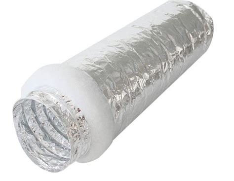 White PE Polyester Insulation Acoustic Flexible Duct ClimateCarer