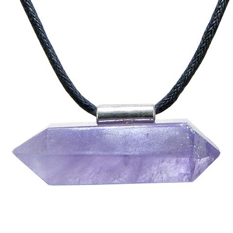 Brazilian Double Terminated Charm Crystal Point Amethyst Amulet Pendant