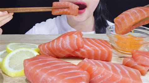 Asmr 연어 날치알 먹방 Salmon Flying Fish Roe Mukbang Youtube