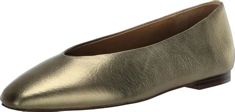 Birdies Womens Crane Leather Flat Loafer Gold 9