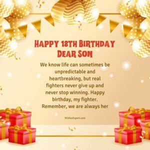 35 Cute And Creative Happy 18th Birthday Son Wishes