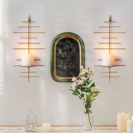 Amazon AIM GGKK Gold Metal Candle Sconce Holder Hanging Wall