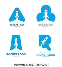 Rocket Logo Icon Template Set Stock Vector Royalty Free 503407294