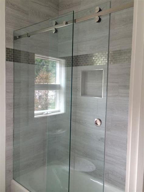 Rolling Shower Doors And Enclosures Frameless Glass Shower Doors