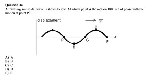 Solved A Traveling Sinusoidal Wave Is Shown Below At Which