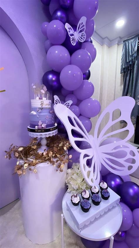 Purple Butterfly Theme Party Sette Up Events Butterfly Theme Party