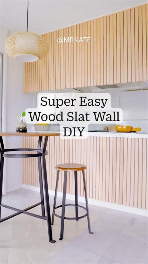 Easy DIY Wood Slat Wall for Home Decor