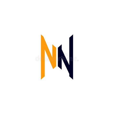 Nn Letter Logo Creative Design With Vector Graphic Stock Vector