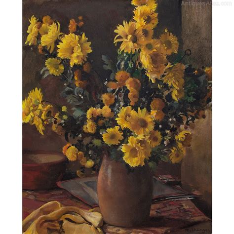 Antiques Atlas Maurice Ehlinger Still Life Chrysanthemums