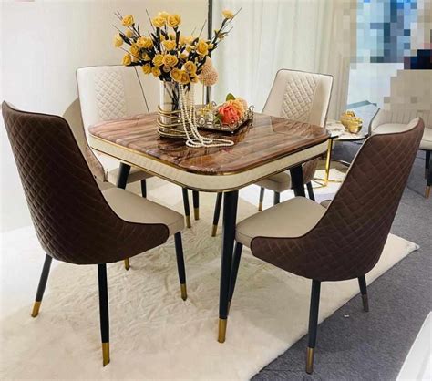 4-seater luxury marble dining set - Timoliz Furniture Empire Ltd