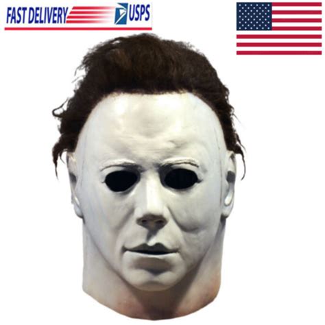 Michael Myers Mask Halloween Full Head Scary Horror Murderer Cosplay