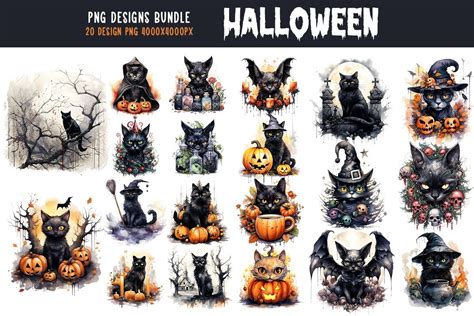 Halloween Sublimation Cat Bundle Bundle Creative Fabrica