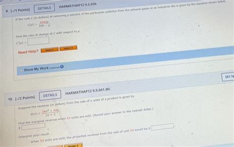 Solved DETAILS HARMATHAP 12 9 5 039 9 1 Points If The Chegg