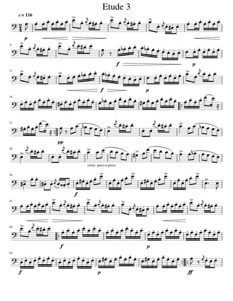 TMEA 2016 Euphonium Etude 3 Sheet music for Euphonium (Solo ...