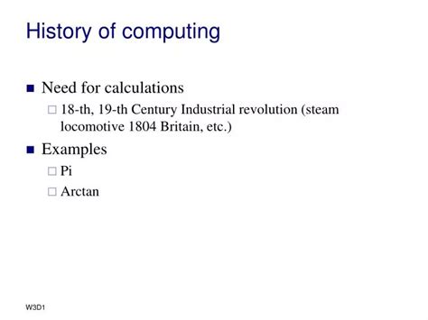 Ppt History Of Computing Powerpoint Presentation Free Download Id