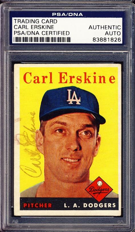 Carl Erskine Autographed Memorabilia Signed Photo Jersey